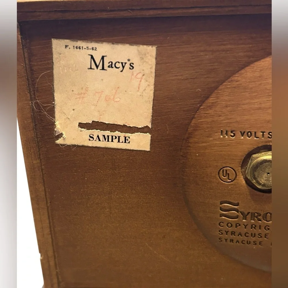 Vintage MCM Macy’s Sample Syroco Clock Works